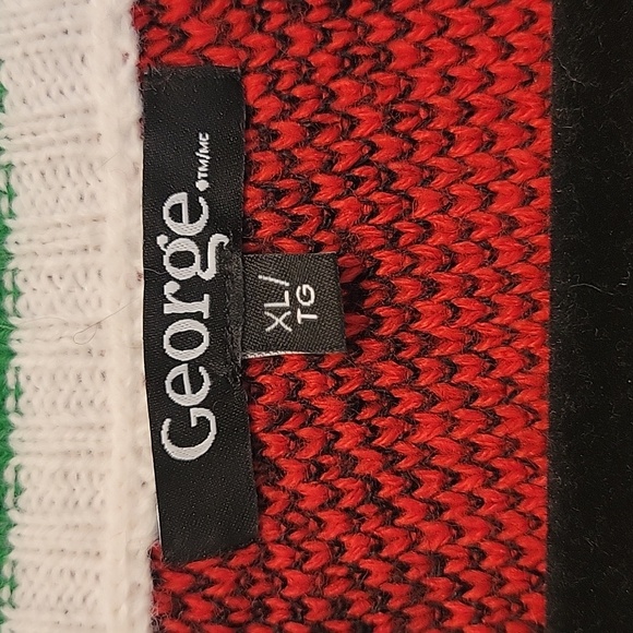George Holiday UGLY Christmas Vneck sweater - Picture 3 of 7